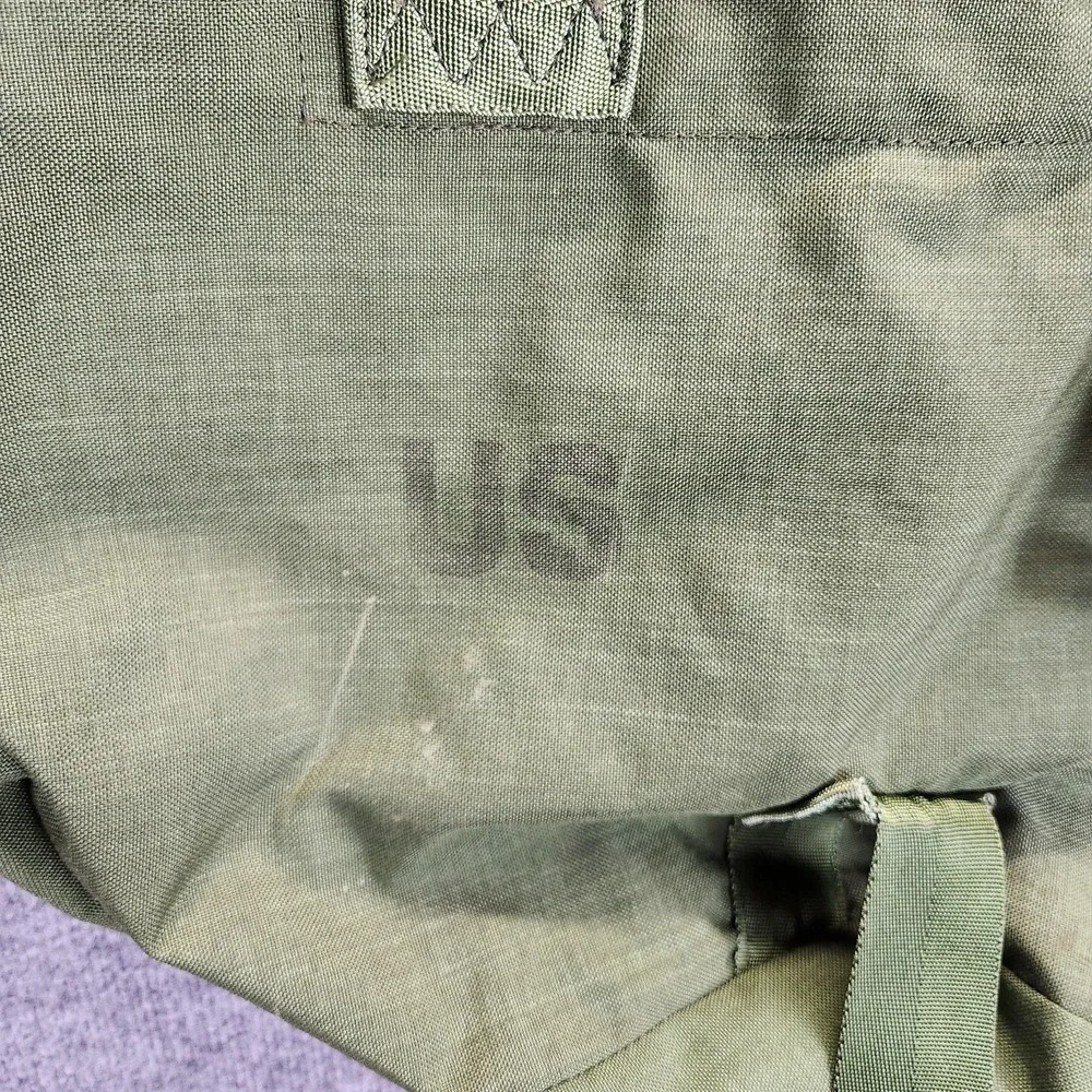 Green US Military Duffel Bag Canvas Travel Backpack Adjustable Straps‎